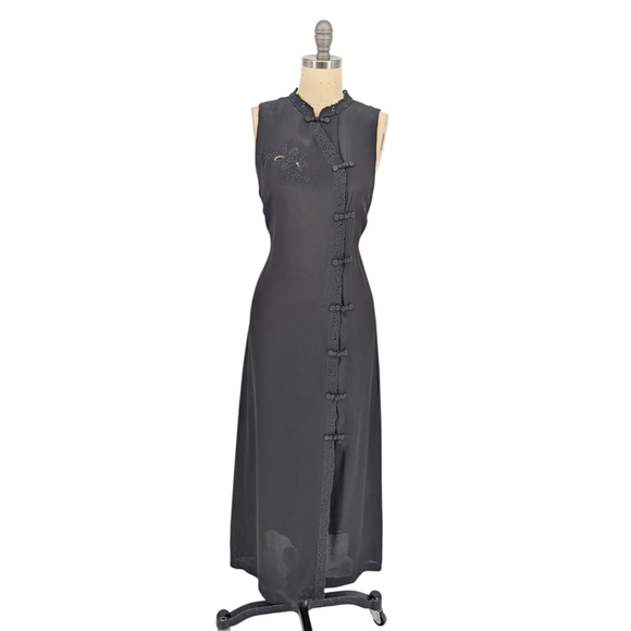 00662 Rixo x Ciao Lucia Lily Dress Black Black size 4 preppy cocktail party - Picture 1 of 10